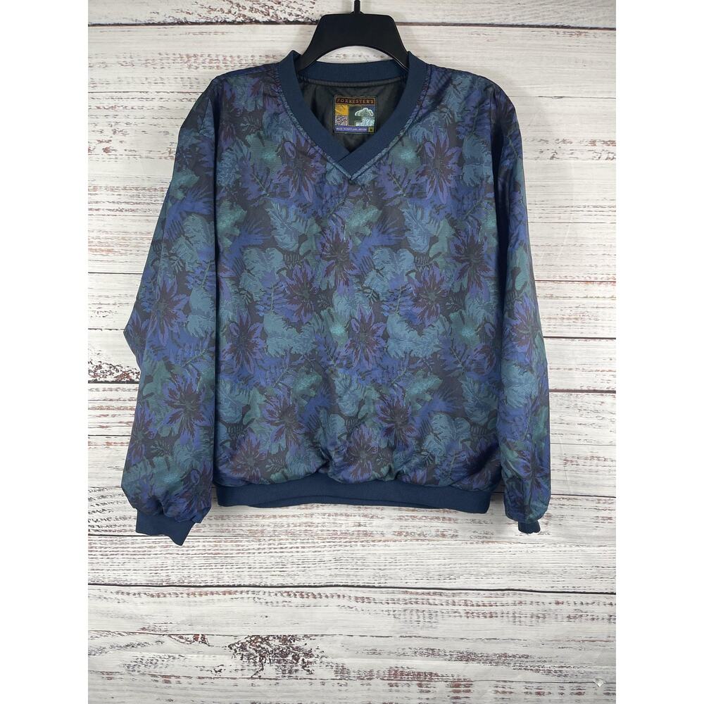 Vintage Forrester's Sweater Men's Size M Crewneck Pullover Floral Made USA 90s